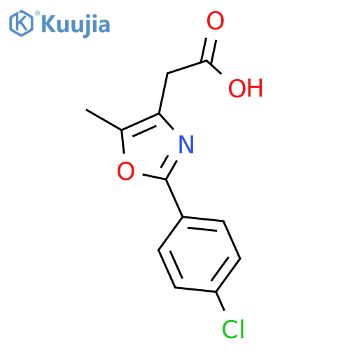 [2-(4-Chloro-phenyl)-5-methyloxazol-4-yl]-acetic acid structure