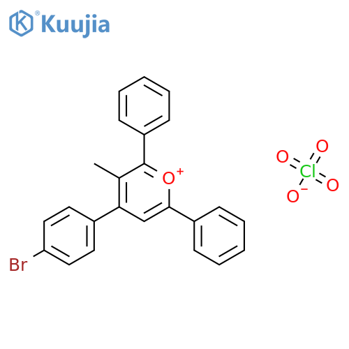 Pyrylium, 4-(4-bromophenyl)-3-methyl-2,6-diphenyl-, perchlorate structure