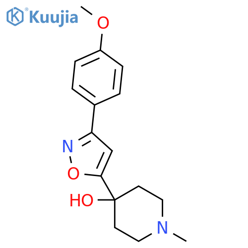 4-Piperidinol, 4-[3-(4-methoxyphenyl)-5-isoxazolyl]-1-methyl- structure