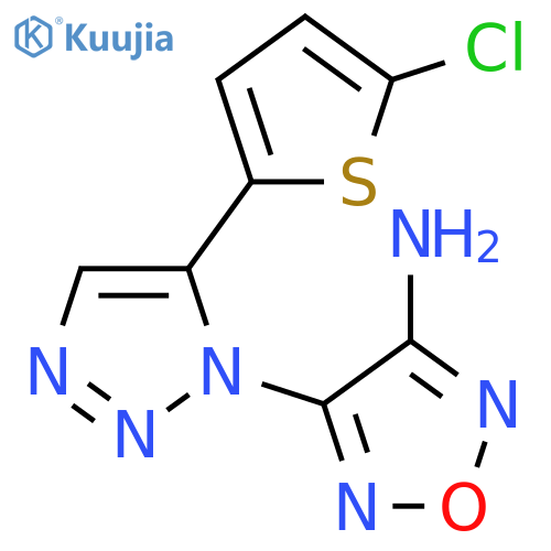 3-Amine-4-[5-(5-chloro-2-thienyl)-1H-1,2,3-triazol-1-yl]-1,2,5-oxadiazole structure