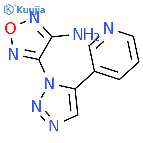 3-Amine-4-[5-(3-pyridinyl)-1H-1,2,3-triazol-1-yl]-1,2,5-oxadiazole structure
