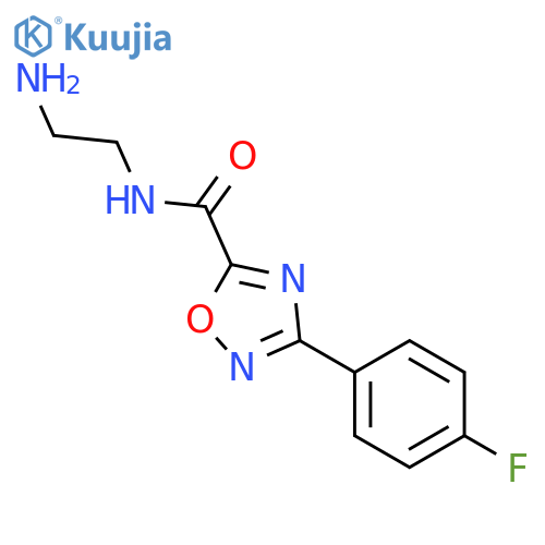 N-(2-Aminoethyl)-3-(4-fluorophenyl)-1,2,4-oxadiazole-5-carboxamide structure