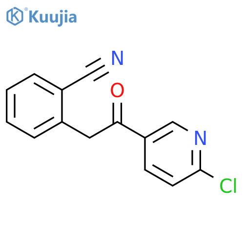 2-[2-(6-Chloro-3-pyridinyl)-2-oxoethyl]benzonitrile structure