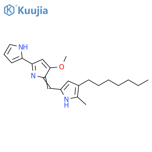 1H-Pyrrole, 3-heptyl-5-[[3-methoxy-5-(1H-pyrrol-2-yl)-2H-pyrrol-2-ylidene]methyl]-2-methyl- structure