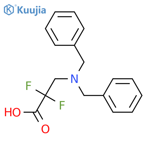 3-(Dibenzylamino)-2,2-difluoropropanoic acid structure