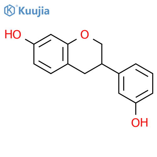 2H-1-Benzopyran-7-ol,3,4-dihydro-3-(3-hydroxyphenyl)- structure