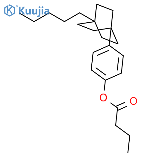 Butanoic acid, 4-(4-pentylbicyclo[2.2.2]oct-1-yl)phenyl ester structure