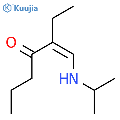 4-Heptanone, 3-[[(1-methylethyl)amino]methylene]-, (E)- structure