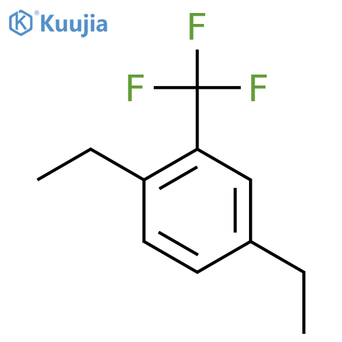 Benzene, 1,4-diethyl-2-(trifluoromethyl)- structure