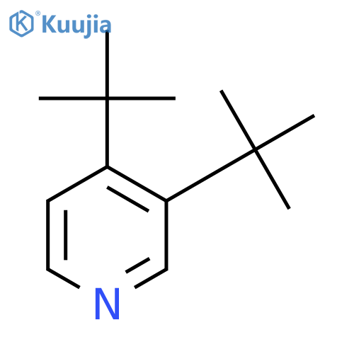 Pyridine, 3,4-bis(1,1-dimethylethyl)- structure