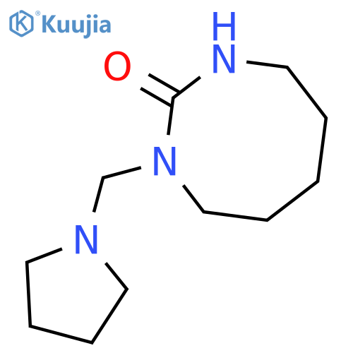 1,3-Diazocin-2(1H)-one, hexahydro-1-(1-pyrrolidinylmethyl)- structure