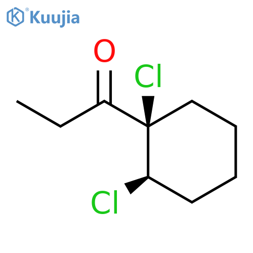 1-Propanone, 1-(1,2-dichlorocyclohexyl)-, trans- (9CI) structure