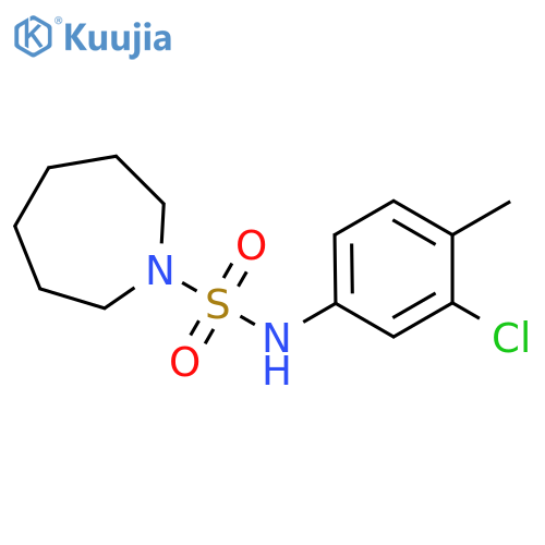 N-(3-chloro-4-methylphenyl)azepane-1-sulfonamide structure
