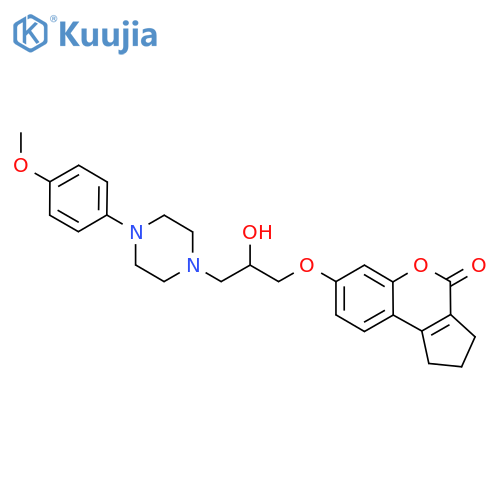 7-{2-hydroxy-3-4-(4-methoxyphenyl)piperazin-1-ylpropoxy}-1H,2H,3H,4H-cyclopentacchromen-4-one structure
