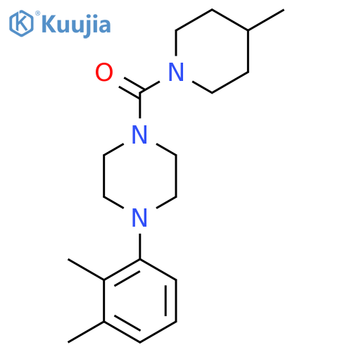 1-(2,3-dimethylphenyl)-4-(4-methylpiperidine-1-carbonyl)piperazine structure