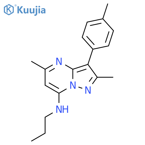 2,5-dimethyl-3-(4-methylphenyl)-N-propylpyrazolo1,5-apyrimidin-7-amine structure
