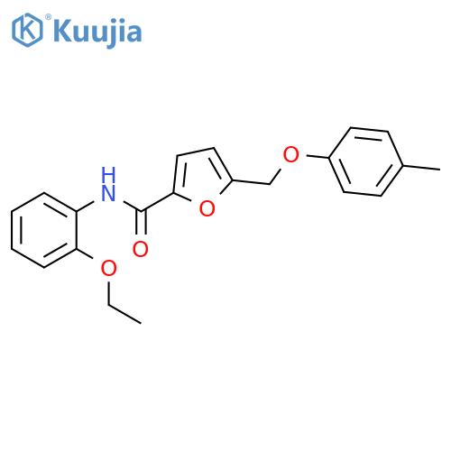 N-(2-ethoxyphenyl)-5-(4-methylphenoxy)methylfuran-2-carboxamide structure