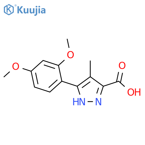 5-(2,4-Dimethoxy-phenyl)-4-methyl-2H-pyrazole-3-carboxylic acid structure