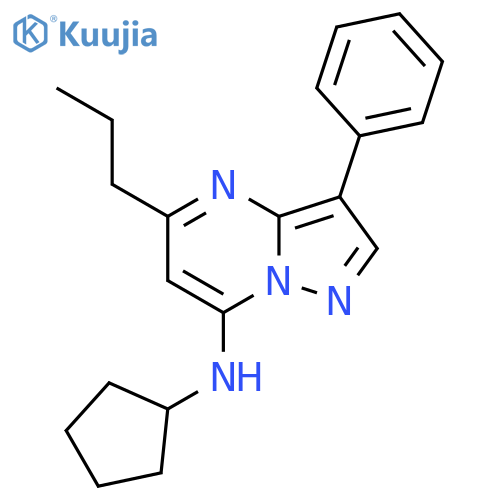 N-cyclopentyl-3-phenyl-5-propylpyrazolo1,5-apyrimidin-7-amine structure