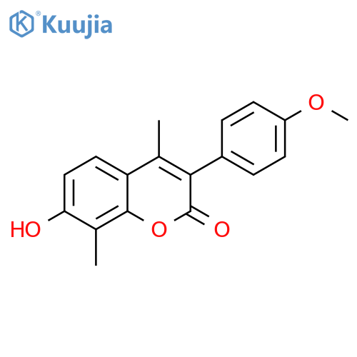 7-hydroxy-3-(4-methoxyphenyl)-4,8-dimethyl-2H-chromen-2-one structure