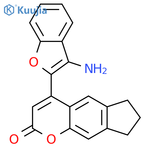 4-(3-amino-1-benzofuran-2-yl)-2H,6H,7H,8H-cyclopentagchromen-2-one structure