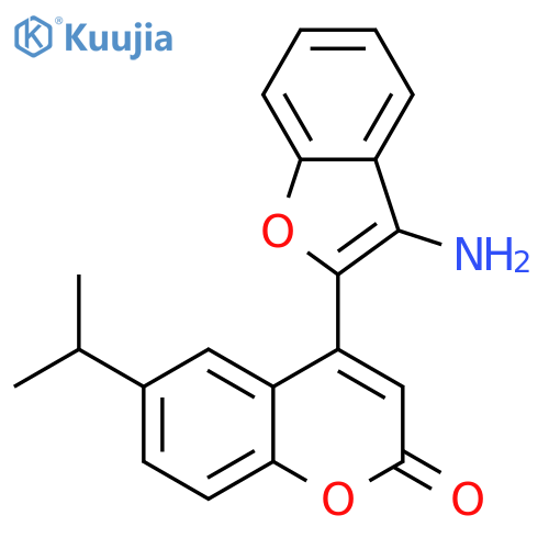 4-(3-amino-1-benzofuran-2-yl)-6-(propan-2-yl)-2H-chromen-2-one structure