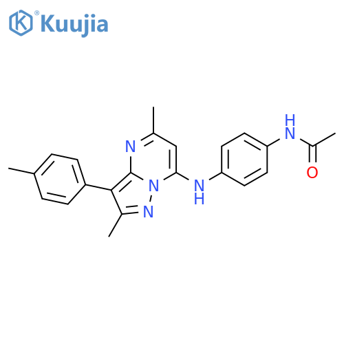 N-(4-{2,5-dimethyl-3-(4-methylphenyl)pyrazolo1,5-apyrimidin-7-ylamino}phenyl)acetamide structure
