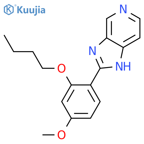 1H-Imidazo[4,5-c]pyridine, 2-(2-butoxy-4-methoxyphenyl)- structure