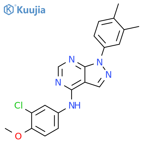 N-(3-chloro-4-methoxyphenyl)-1-(3,4-dimethylphenyl)-1H-pyrazolo3,4-dpyrimidin-4-amine structure
