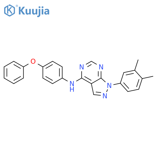 1-(3,4-dimethylphenyl)-N-(4-phenoxyphenyl)-1H-pyrazolo3,4-dpyrimidin-4-amine structure