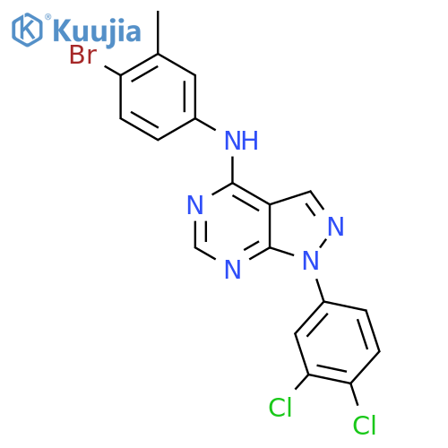 N-(4-bromo-3-methylphenyl)-1-(3,4-dichlorophenyl)-1H-pyrazolo3,4-dpyrimidin-4-amine structure