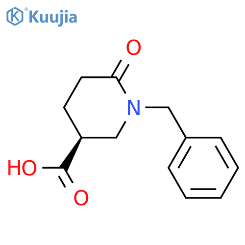 (3S)-1-benzyl-6-oxopiperidine-3-carboxylic acid structure