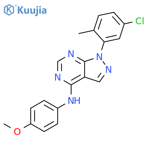 1-(5-chloro-2-methylphenyl)-N-(4-methoxyphenyl)-1H-pyrazolo3,4-dpyrimidin-4-amine structure
