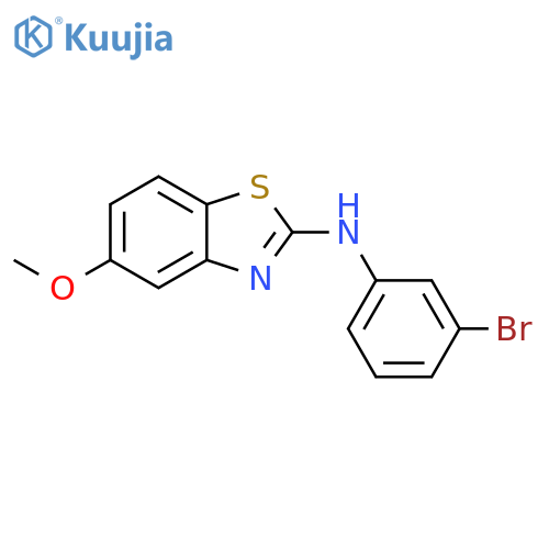 N-(3-bromophenyl)-5-methoxy-1,3-benzothiazol-2-amine structure