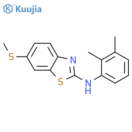 N-(2,3-dimethylphenyl)-6-(methylsulfanyl)-1,3-benzothiazol-2-amine structure