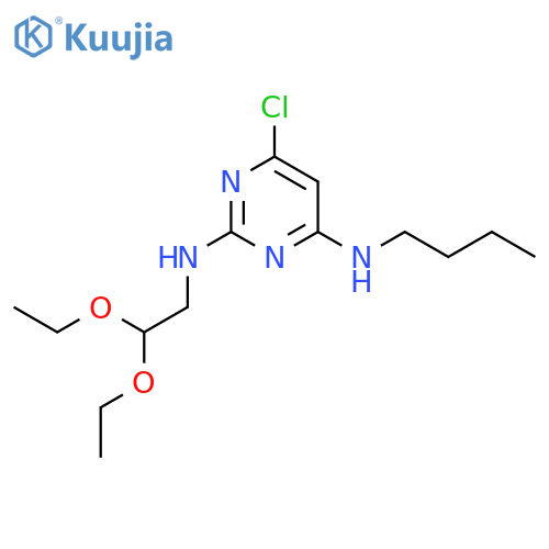 2,4-Pyrimidinediamine, N4-butyl-6-chloro-N2-(2,2-diethoxyethyl)- structure