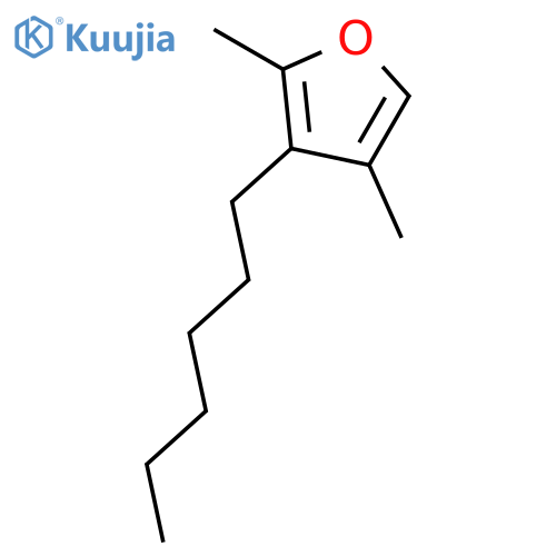 Furan, 3-hexyl-2,4-dimethyl- structure