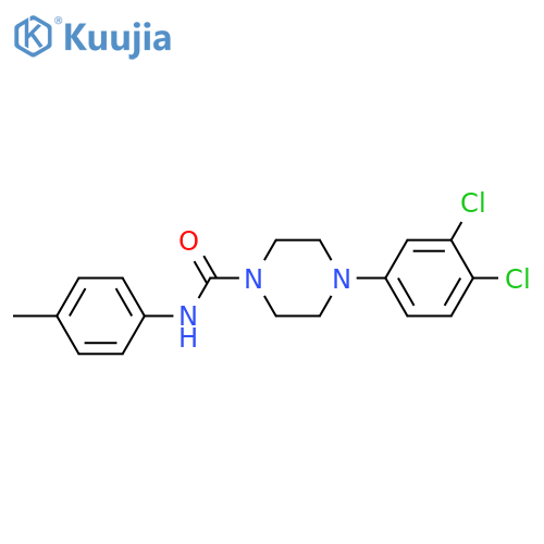 4-(3,4-dichlorophenyl)-N-(4-methylphenyl)piperazine-1-carboxamide structure