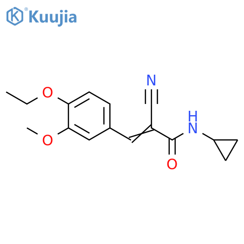 2-Cyano-N-cyclopropyl-3-(4-ethoxy-3-methoxyphenyl)-2-propenamide structure