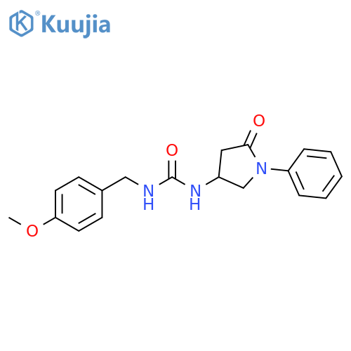 1-(4-methoxyphenyl)methyl-3-(5-oxo-1-phenylpyrrolidin-3-yl)urea structure