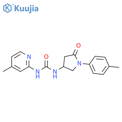3-1-(4-methylphenyl)-5-oxopyrrolidin-3-yl-1-(4-methylpyridin-2-yl)urea structure