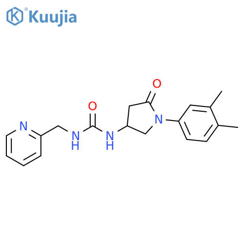 3-1-(3,4-dimethylphenyl)-5-oxopyrrolidin-3-yl-1-(pyridin-2-yl)methylurea structure