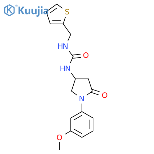 3-1-(3-methoxyphenyl)-5-oxopyrrolidin-3-yl-1-(thiophen-2-yl)methylurea structure