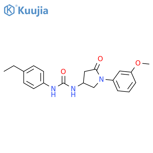 1-(4-ethylphenyl)-3-1-(3-methoxyphenyl)-5-oxopyrrolidin-3-ylurea structure