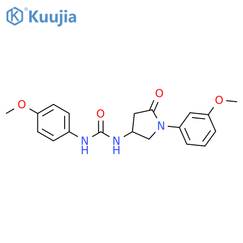 1-(4-methoxyphenyl)-3-1-(3-methoxyphenyl)-5-oxopyrrolidin-3-ylurea structure