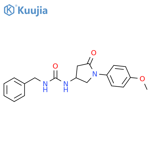 1-benzyl-3-1-(4-methoxyphenyl)-5-oxopyrrolidin-3-ylurea structure