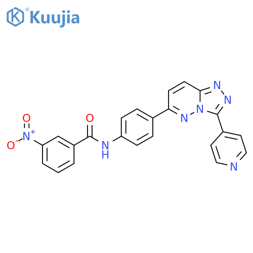 3-nitro-N-{4-3-(pyridin-4-yl)-1,2,4triazolo4,3-bpyridazin-6-ylphenyl}benzamide structure