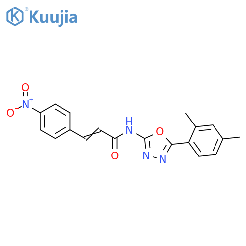 (2E)-N-5-(2,4-dimethylphenyl)-1,3,4-oxadiazol-2-yl-3-(4-nitrophenyl)prop-2-enamide structure