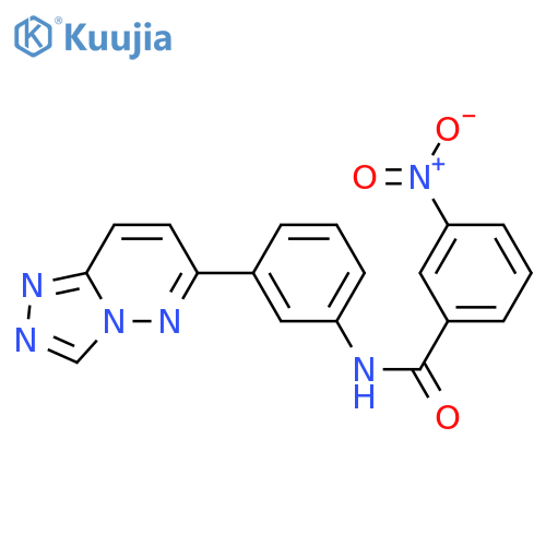 3-nitro-N-(3-{1,2,4triazolo4,3-bpyridazin-6-yl}phenyl)benzamide structure