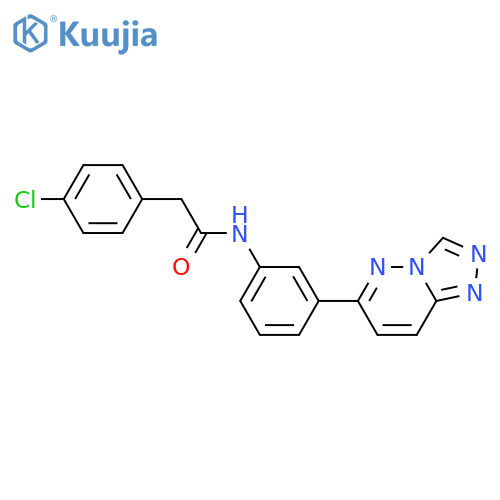 2-(4-chlorophenyl)-N-(3-{1,2,4triazolo4,3-bpyridazin-6-yl}phenyl)acetamide structure